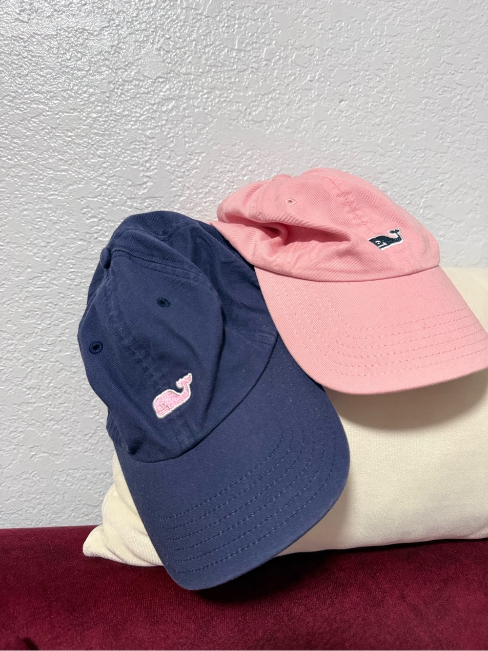Vineyard Vines Pink & Navy Whale Cap - Classic Cotton Baseball Hat